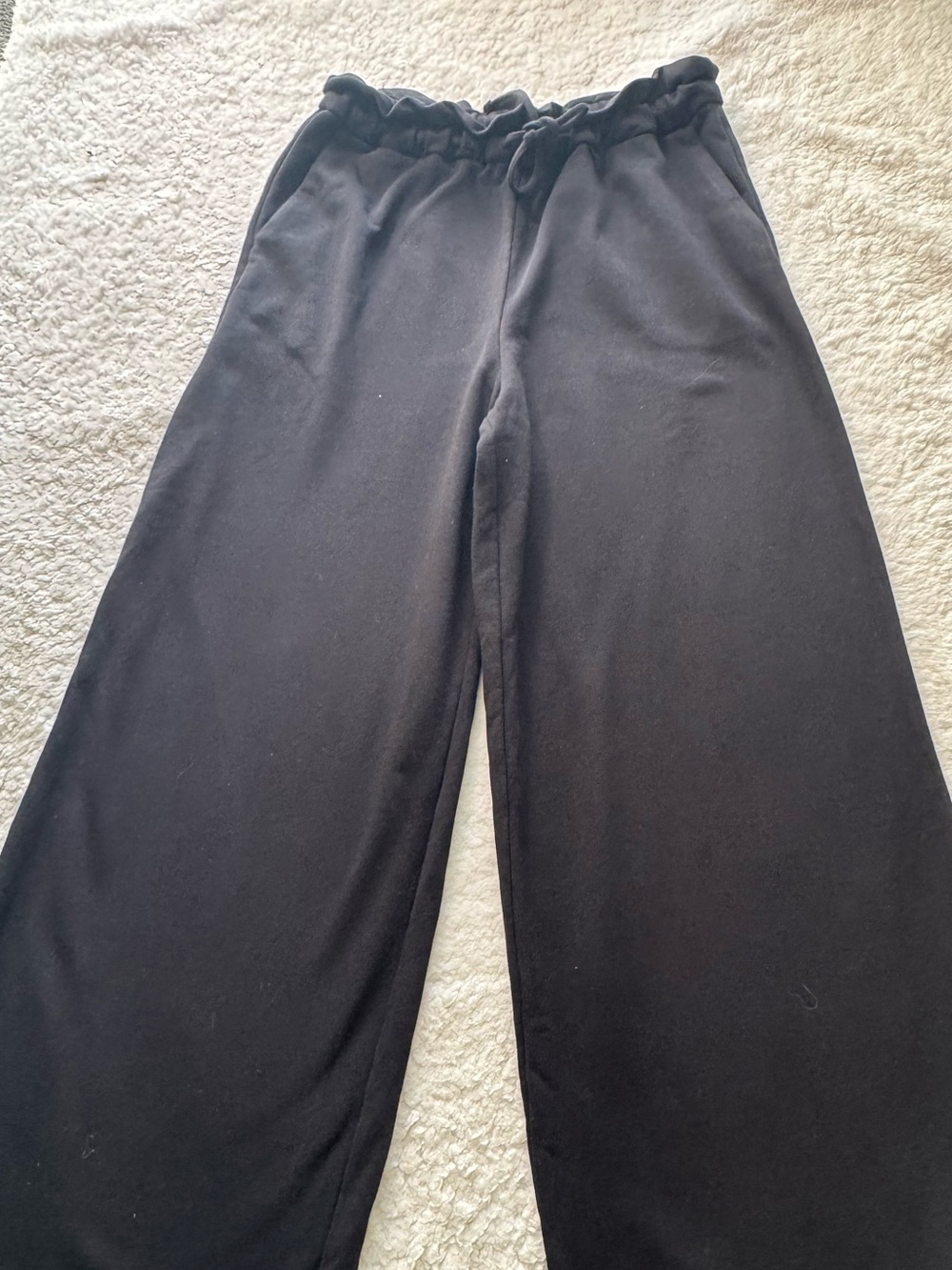 Express Oversized Black Wide-Leg Jogger Pants